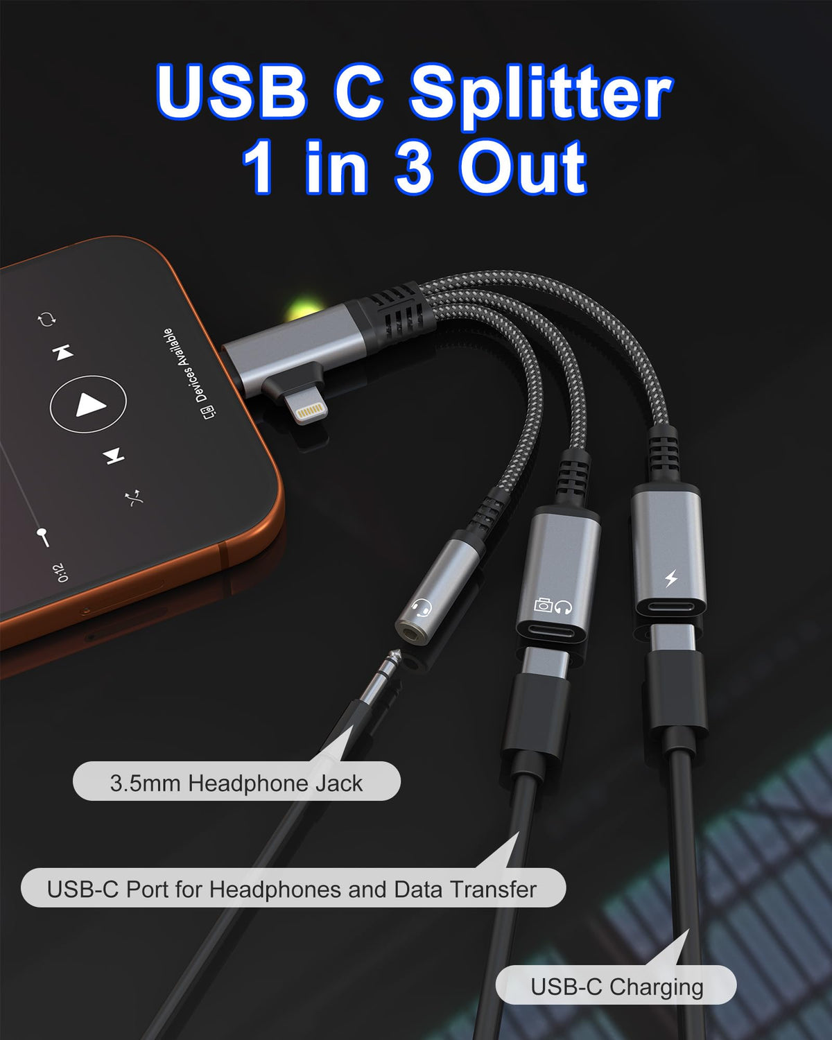 Pubiohs adapter held next to a credit card for scale showing pocketable convenience