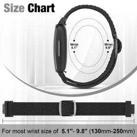 Puhuite elastic braided band for Inspire with soft, skin-friendly fabric and flexible fit.