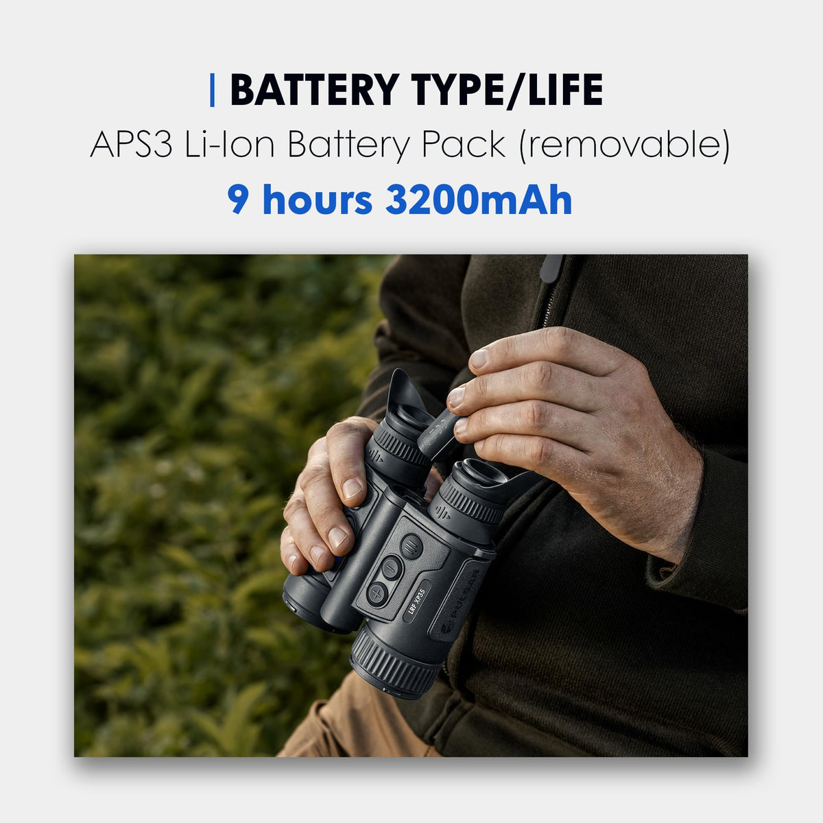 Pulsar Merger LRF XP35 magnesium alloy shell for rugged durability.