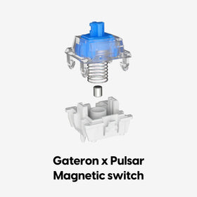 Pulsar PCMK3 HE60 magnetic switch closeup emphasizes 0.1mm precision.