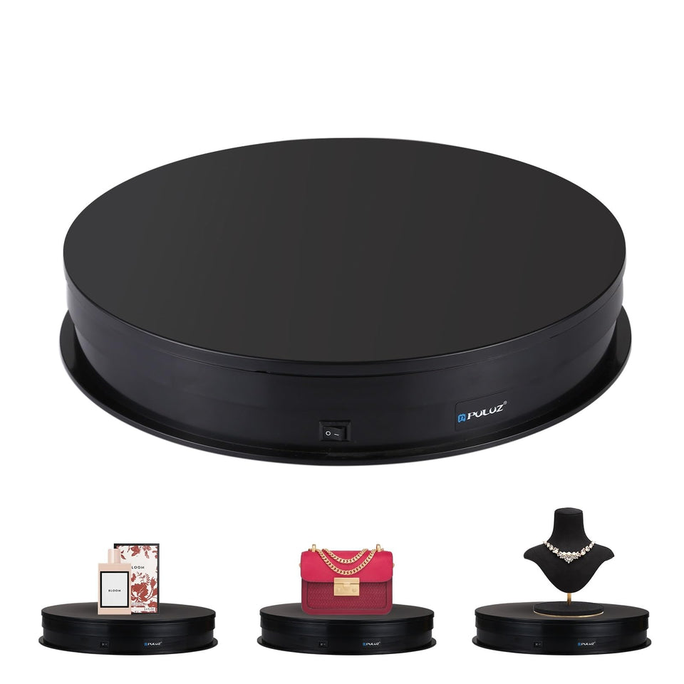 PULUZ 360 turntable stand on set for photography and video shoots