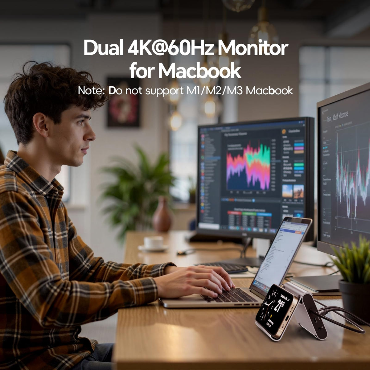 PULWTOP dual 4K HDMI outputs delivering crisp visuals