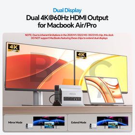 PULWTOP dual HDMI 4K60 ports for crisp visuals