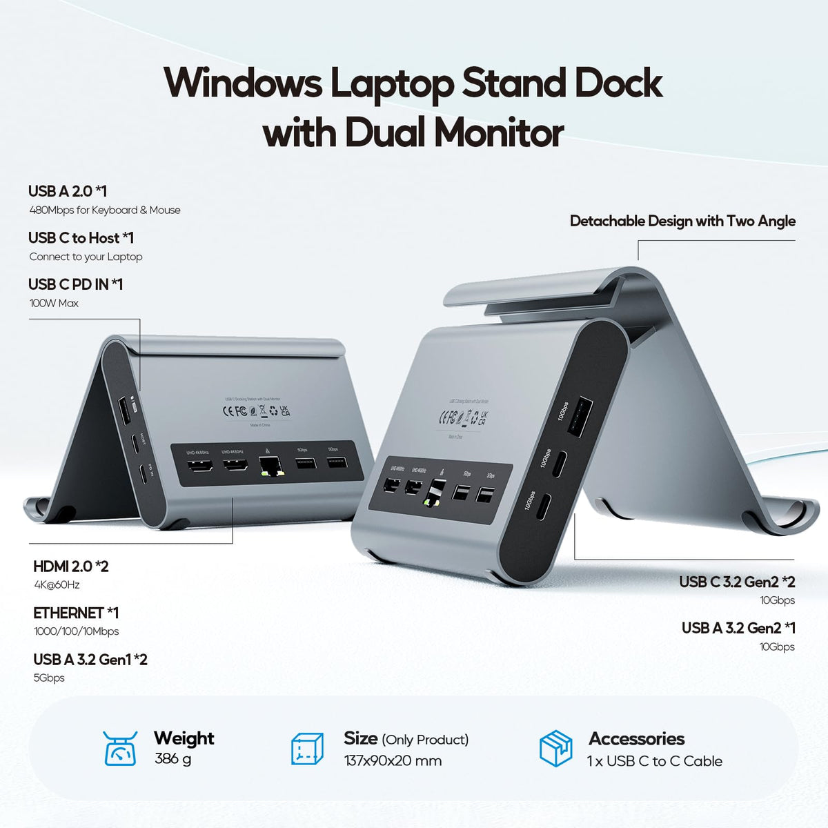 PULWTOP USB-C 10Gbps port close-up for fast data transfer