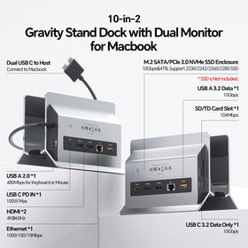 PULWTOP vertical MacBook stand to declutter your desk