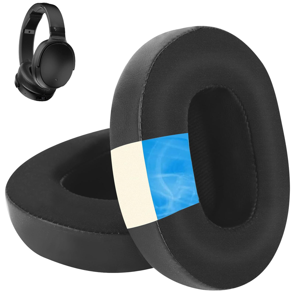 Pumyog front view of replacement earpads showing fit and finish and instant visual upgrade
