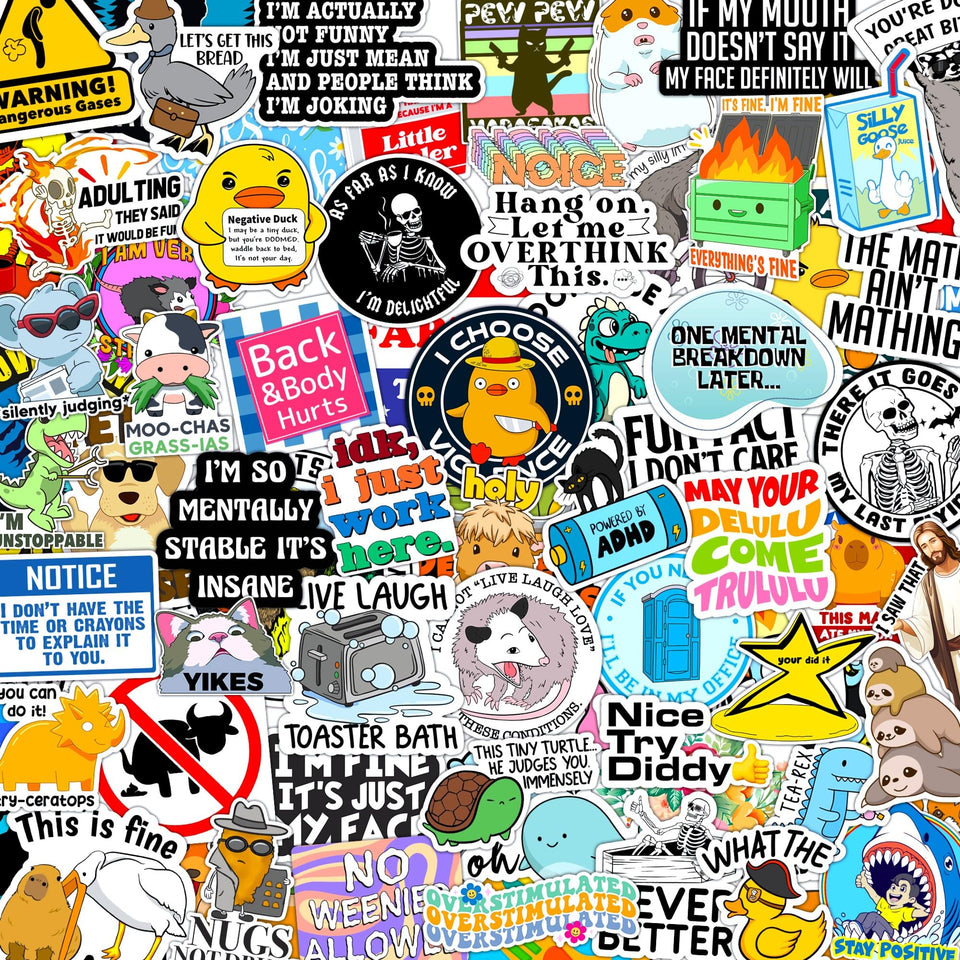 Puraesla funny stickers for laptop designs add waterproof personalization.