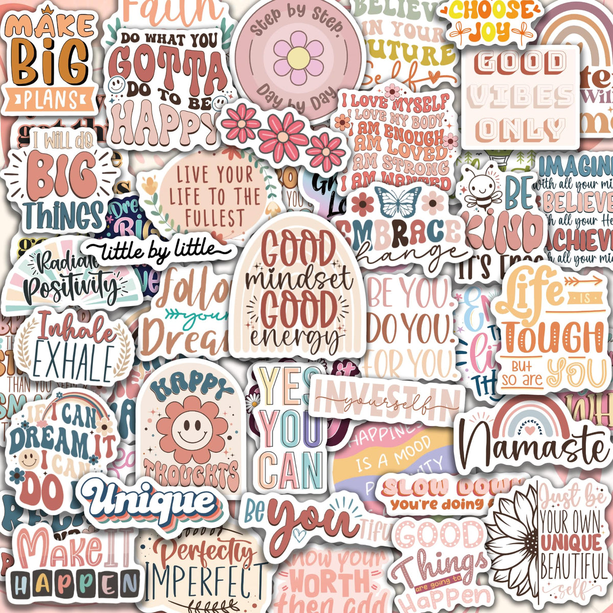 Puraesla vision board motivational stickers on a laptop, boosting motivation and style