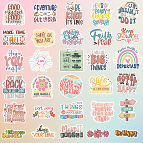 Puraesla water bottle stickers with boho designs, waterproof for durable, colorful hydration accessory