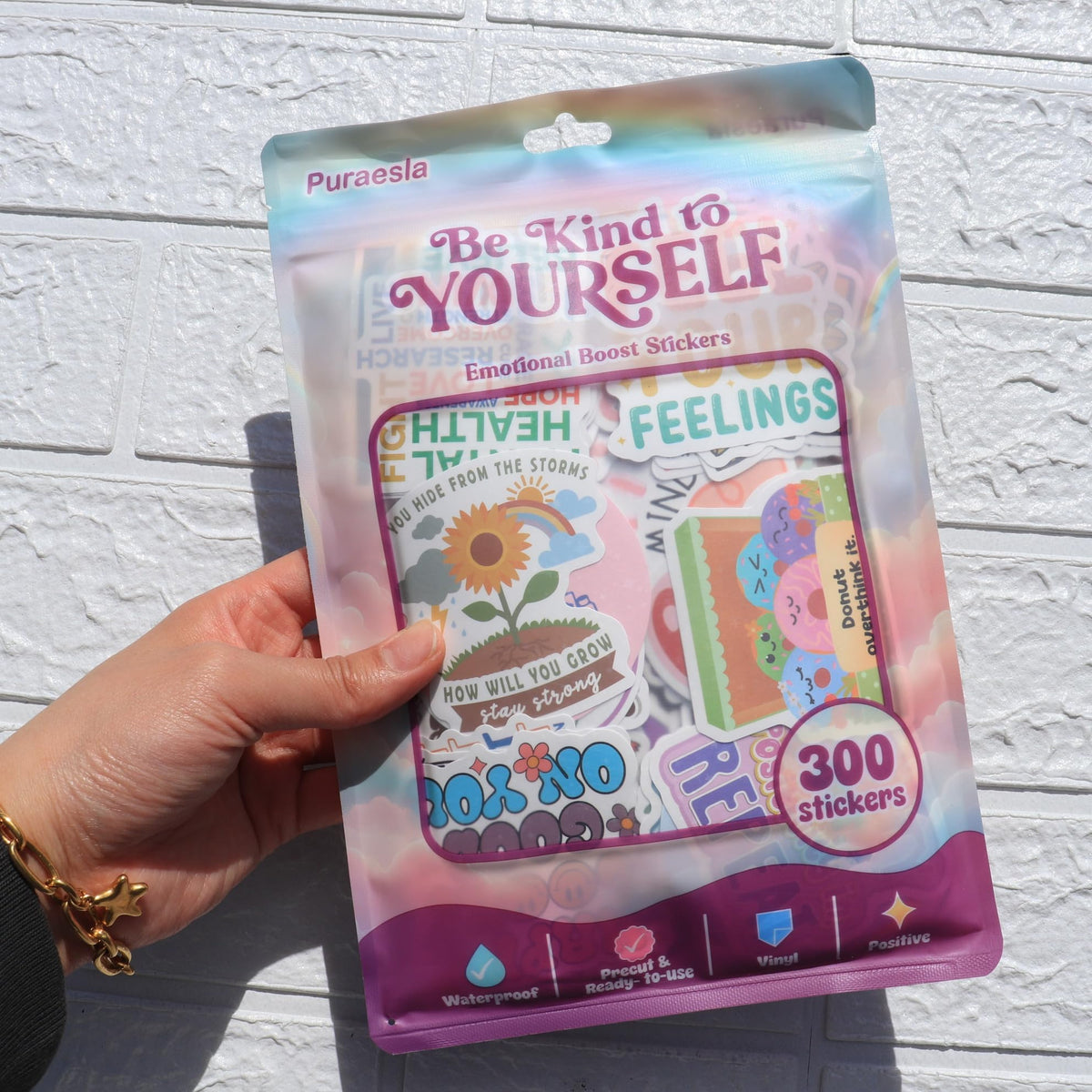 Puraesla practical sticker organization bag helps store and reuse designs.