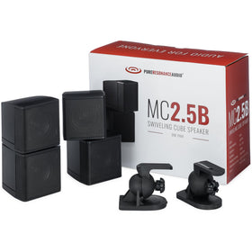 Pure Resonance Audio MC2.5B pair swiveling mini cubes enhance small-space listening