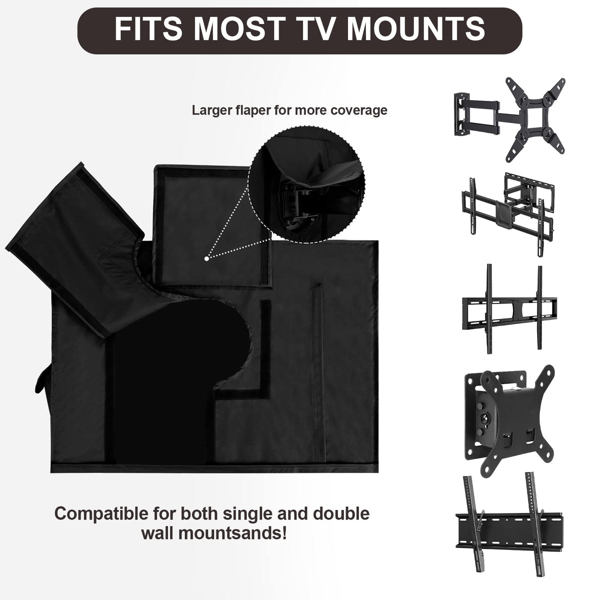 PureFit outdoor TV cover fits up to 43 inches with easy access
