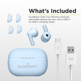 PureGear PureBoom earbuds pairing setup with a laptop or phone
