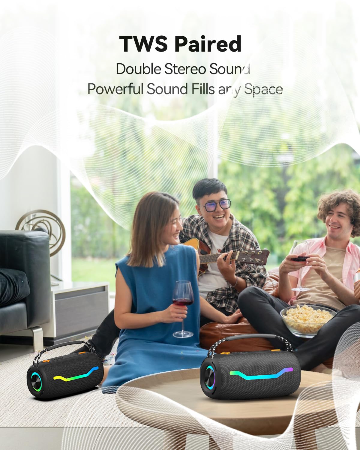 Bluetooth 5.3 extends wireless range for outdoor use.