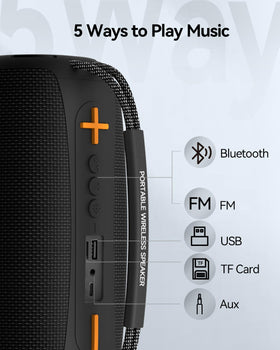 Pair two PUREMIC speakers for wider stereo sound at gatherings.