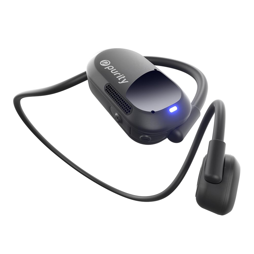 Purity Air Open Ear Headphones front view showing lightweight comfort.