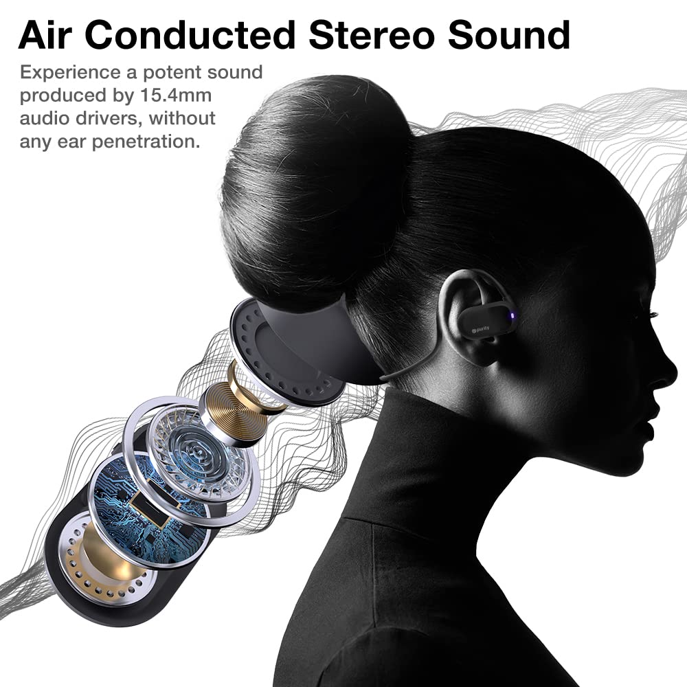 Purity Air Open Ear Headphones open-ear sound for natural listening while staying aware.