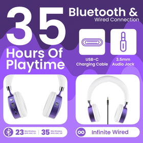 85 dB volume limit protects kids while maintaining clear audio.