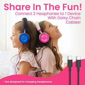 JuniorJam Plus plush ear cups provide soft, comfortable wear during study or play.