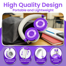 Plush ear cushions on JuniorJam Plus offer gentle comfort during study and play.