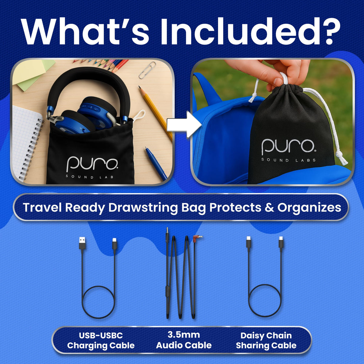 Adjustable on-ear design fits growing kids securely.