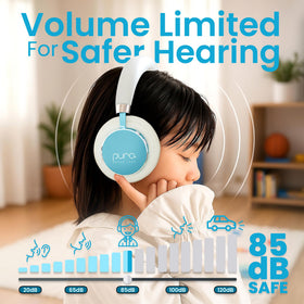 Puro Sound Labs BT2200 Plus teal volume limit 85db for safe listening