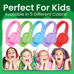 Puro Sound Labs child wearing headphones in classroom offering focused learning