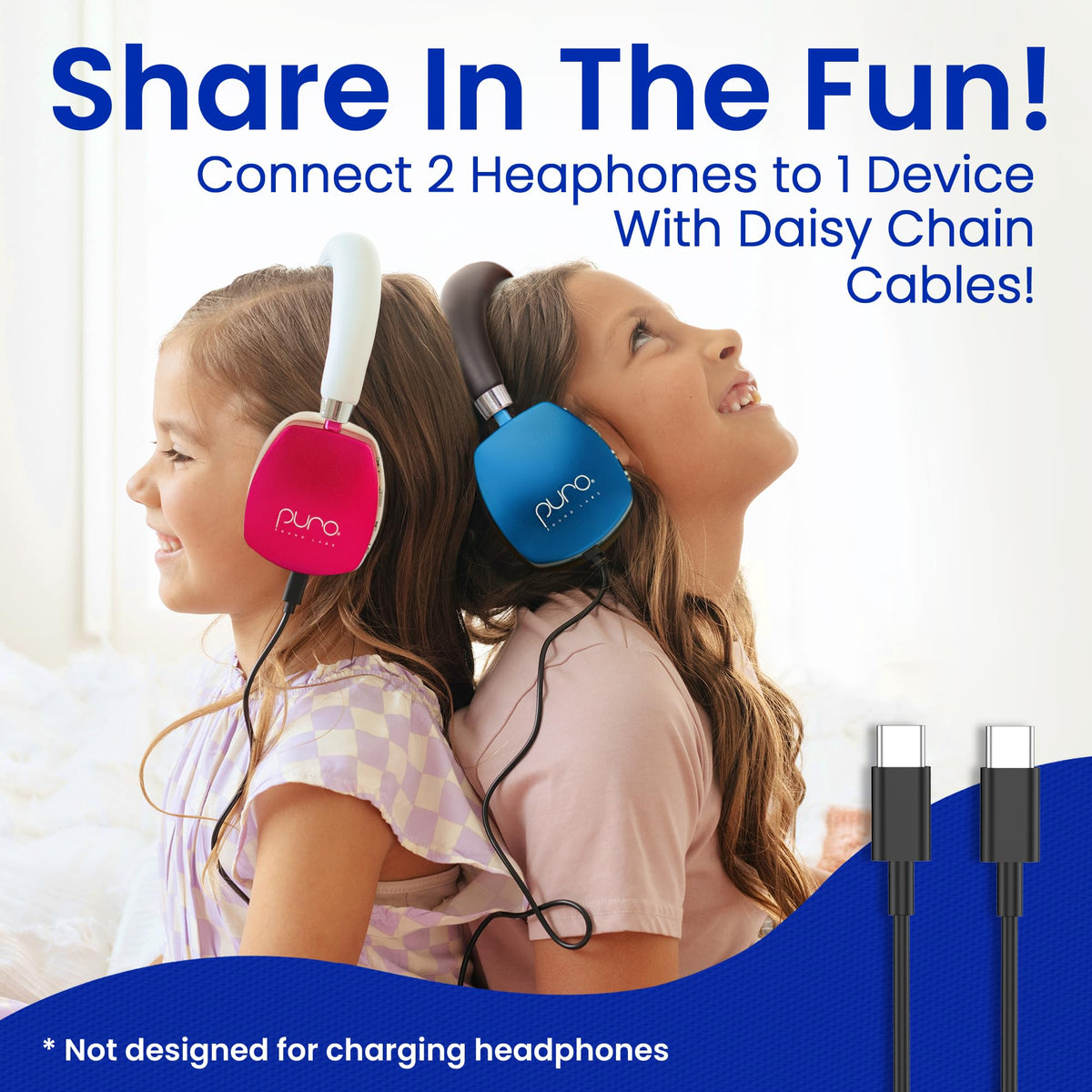 Blue PuroQuiet Plus battery indicator highlighting up to 35 hours of playback