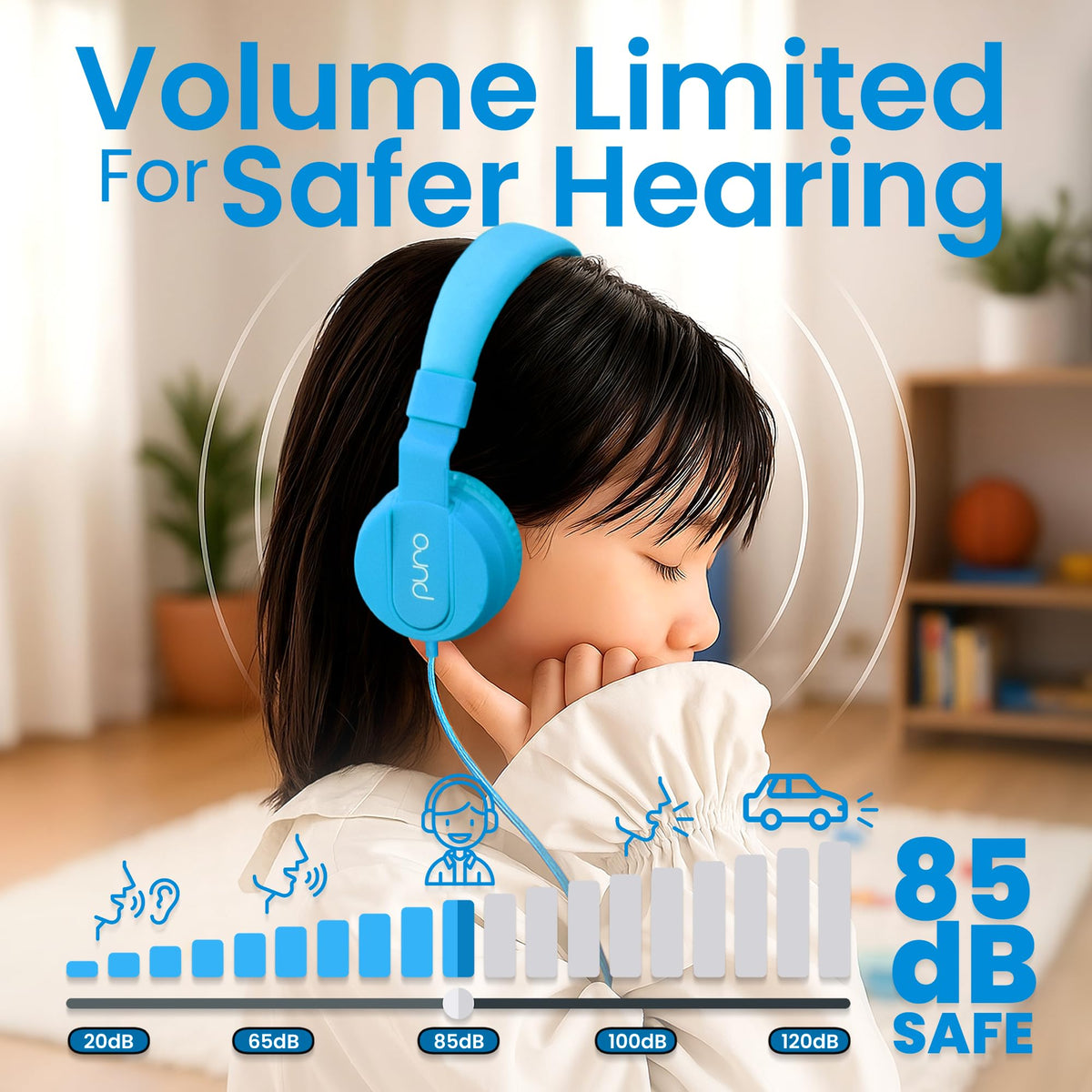 Puro Sound Labs close-up of soft ear cushion providing comfortable long-wear comfort