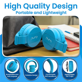 Puro Sound Labs displayed on a child showing adjustable headband for growing heads