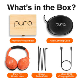 PuroPro protein leather ear cushions provide comfortable listening.