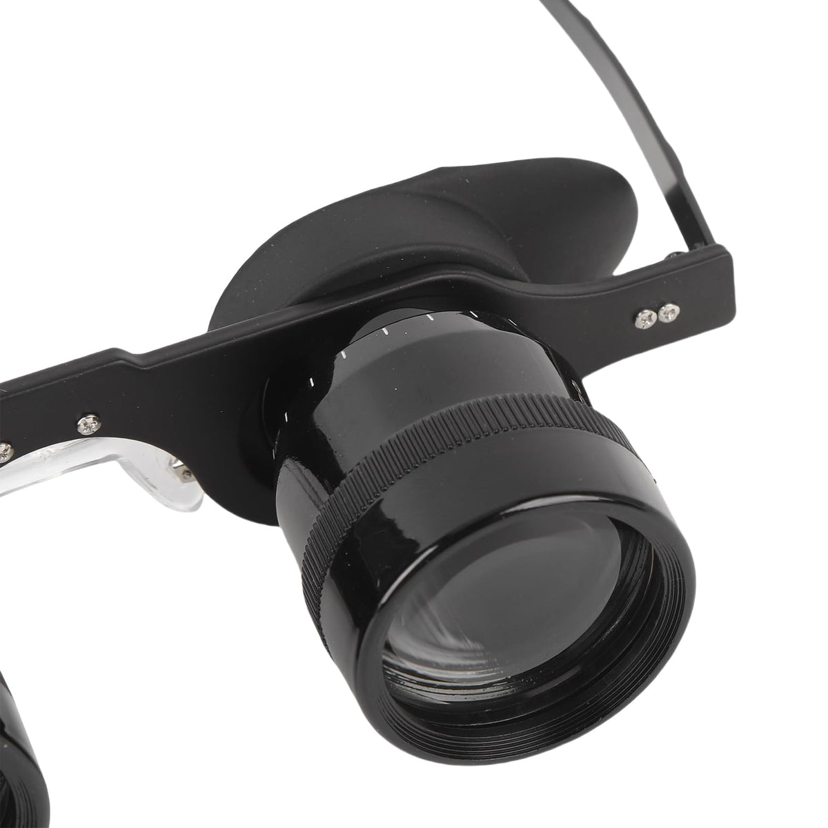 PUSOKEI binocular glasses in use while fishing for hands-free viewing