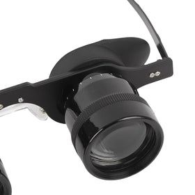 PUSOKEI binocular glasses in use while fishing for hands-free viewing
