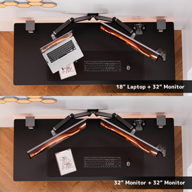 PUTORSEN adjustable laptop tray slides vertically to avoid blocking ports.