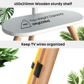 PUTORSEN Easel TV Stand cable management keeps cords tidy and hidden