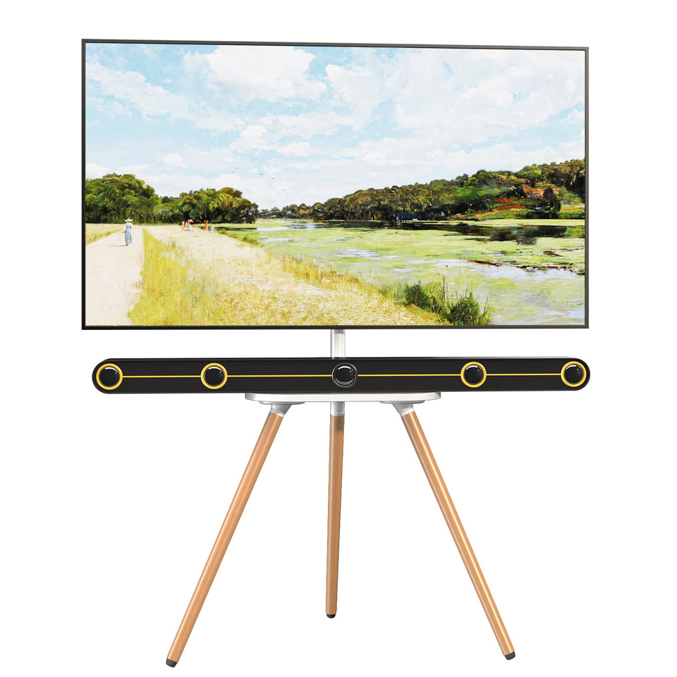 PUTORSEN Easel TV Stand main view for 43-65 inch TVs with portable design