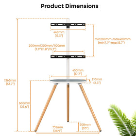 PUTORSEN Easel TV Stand swivel lets you adjust angles easily