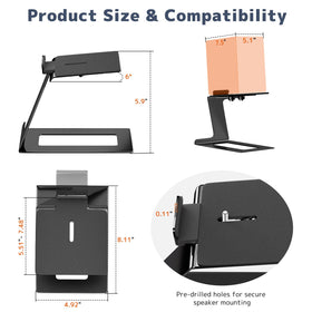 PUTORSEN pair of stands supports up to 12 lbs per speaker.