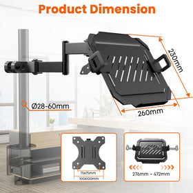 PUTORSEN removable VESA plate and included hardware for quick setup