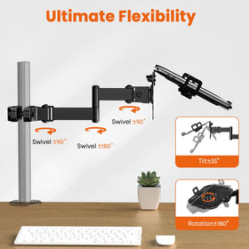 PUTORSEN arm demonstrating tilt swivel rotation for flexible viewing