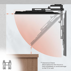 PUTORSEN vertical rail adjustment showing height tuning for perfect screen placement