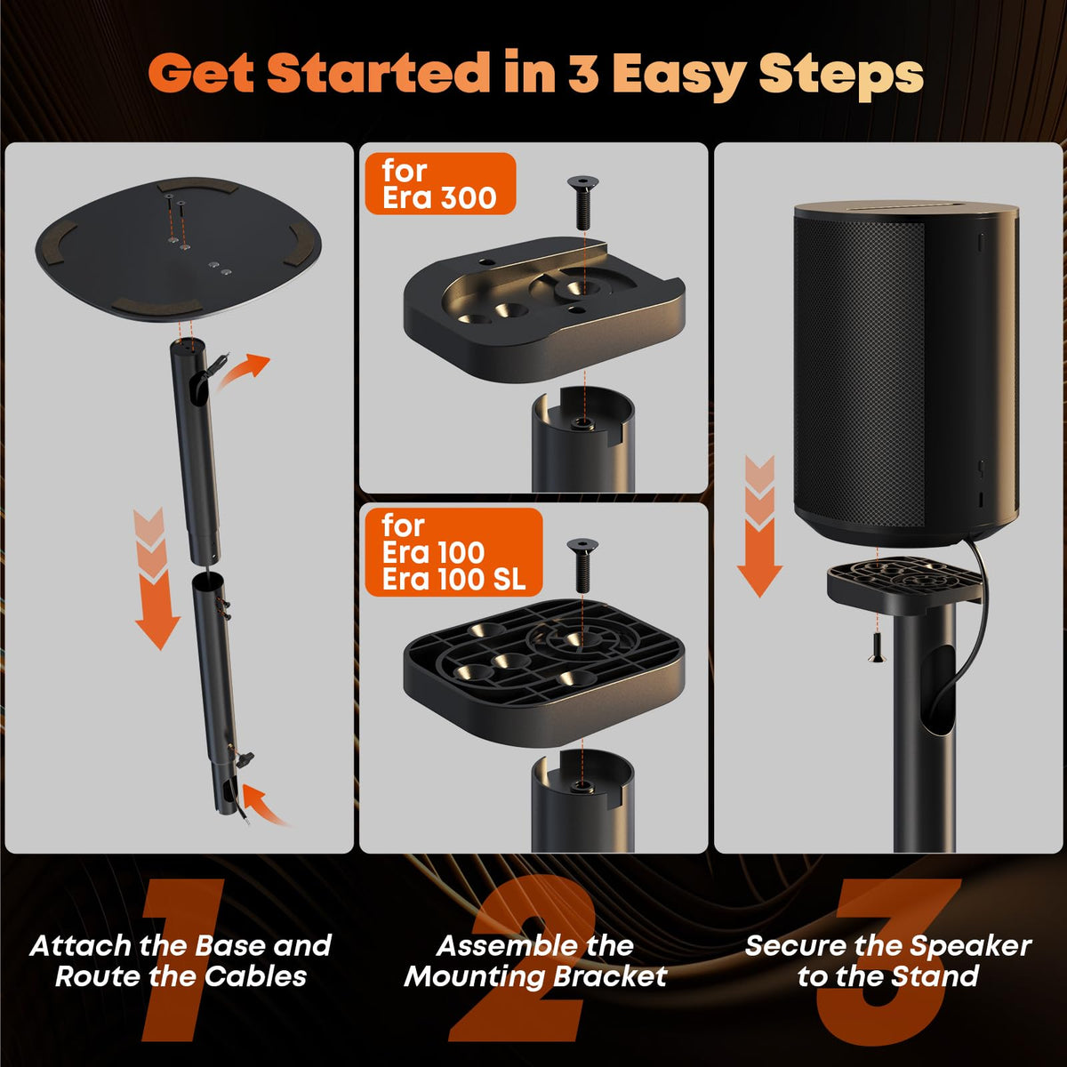 Putorsen weighted metal base with anti-slip padding for stable support.