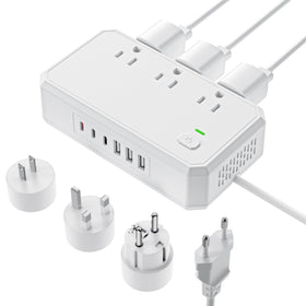 Puveini front view showing sockets and indicators, convenient charging solution
