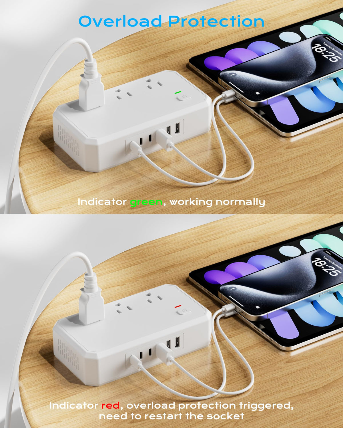 Puveini plugged into hotel outlet charging devices, travel convenience