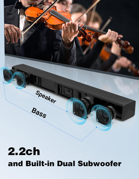Puxinat dual-subwoofers deliver rich bass for movies.