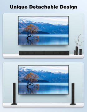 Puxinat wide-stereo-layout highlights immersive TV sound experience.