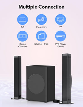 Puxinat soundbar paired with phone via Bluetooth for quick wireless music playback