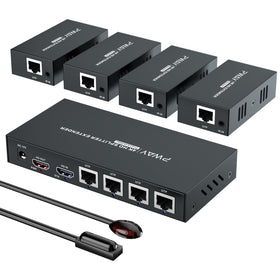 PWAYTEK HDMI Extender 1x4 transmitter enables long distance 4K distribution over CAT cables