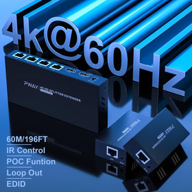 PWAYTEK HDMI Extender receiver enables synchronized 4K across four displays