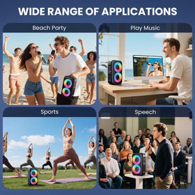 PWBSLAI TWS stereo setup enables wider sound for larger spaces.
